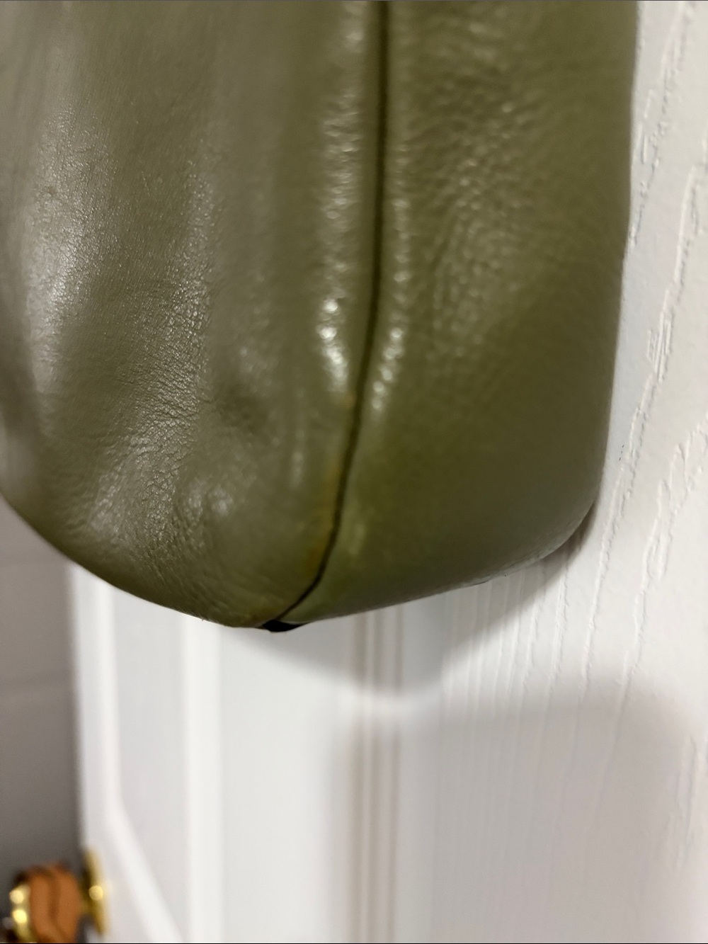 Coach f71745. Mens Olive Green Crossbody Sling Bag - Minimal Leather Design - Picture 12 of 15